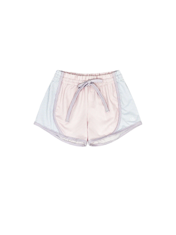 Elise Short- Cotton Candy Pink, Cotton Candy Blue, Petal Purple Ministripe