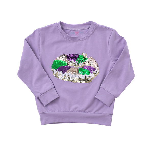 Lavender King Cake Sequin Tee