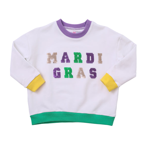 Sequin Mardi Gras Sweatshirt