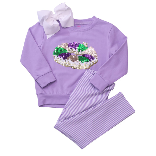 Lavender King Cake Sequin Tee