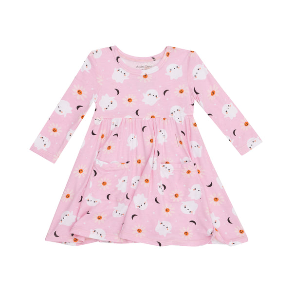 Spooky Ghost Twirly L/S Dress