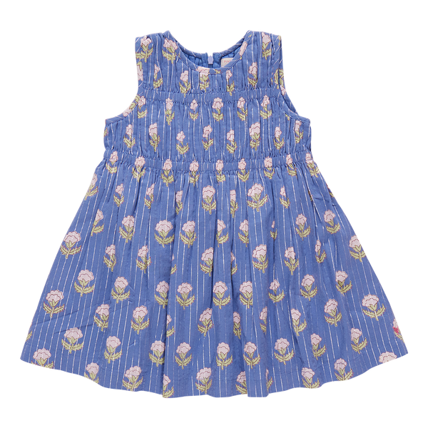 Sleeveless Waverly Dress - Periwinkle Small Bud