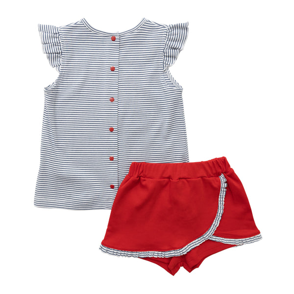 Sailboat Ruffle Skort Set