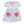 Heart Pocket Dress- Light Blue Stripe/Hot Pink