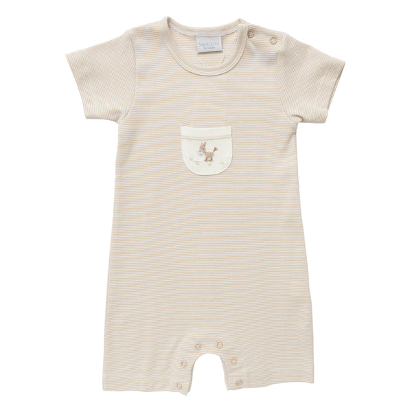 Knot Dog W/ Bone Pocket Romper