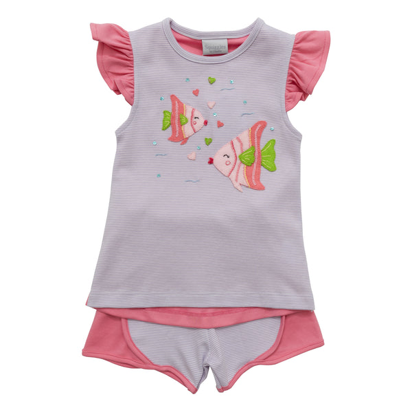 Lovely Angel Fish Short Set