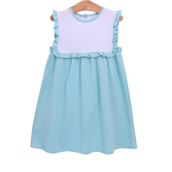 Alice Dress- Mint Stripe