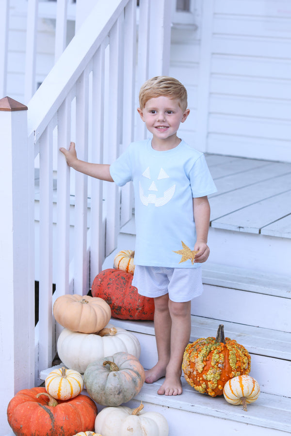 Jack O'Lantern Shirt- Blue