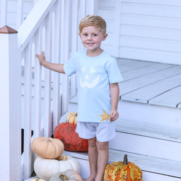 Jack O'Lantern Shirt- Blue