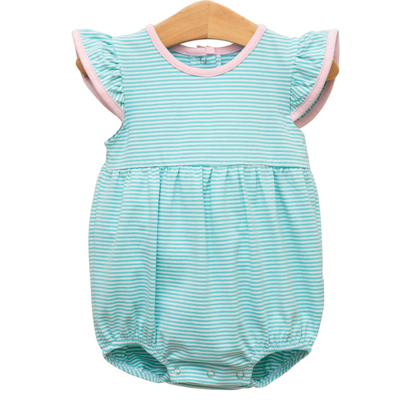 Lucy Bubble- Mint Stripe/Light Pink