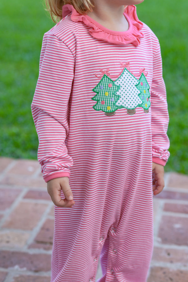 Christmas Tree Ruffle Romper