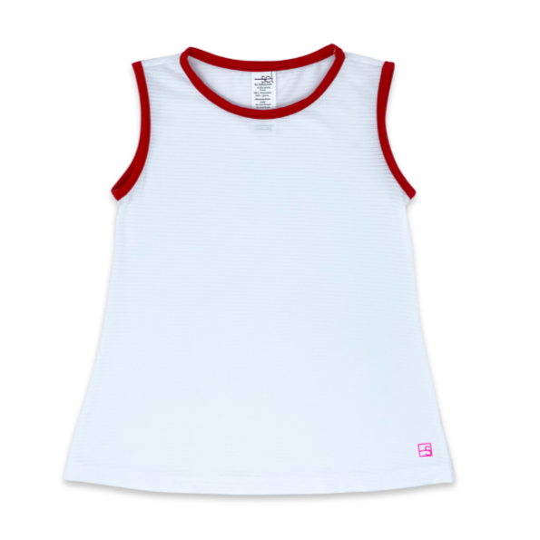 Tori Tank - White/Red – Smock Candy