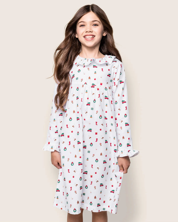 Twill Scarlett Nightgown- Winter Nostalgia