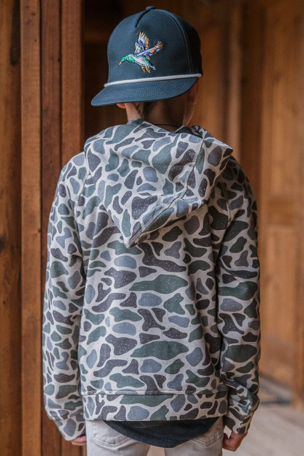 Youth Fleece Hoodie- Classic Deer Camo