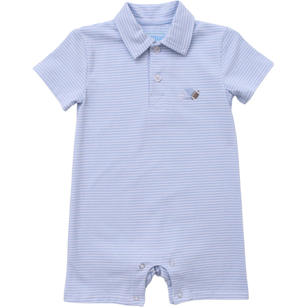 Game Day Romper Light Blue