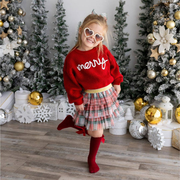 Christmas Plaid Tiered Tutu