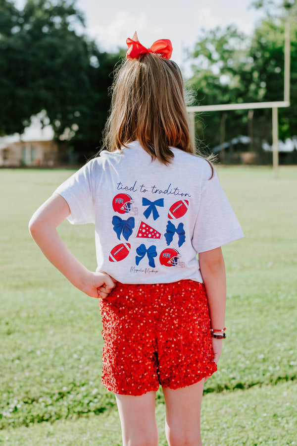 Tied To Tradition T-Shirt- Red/Blue