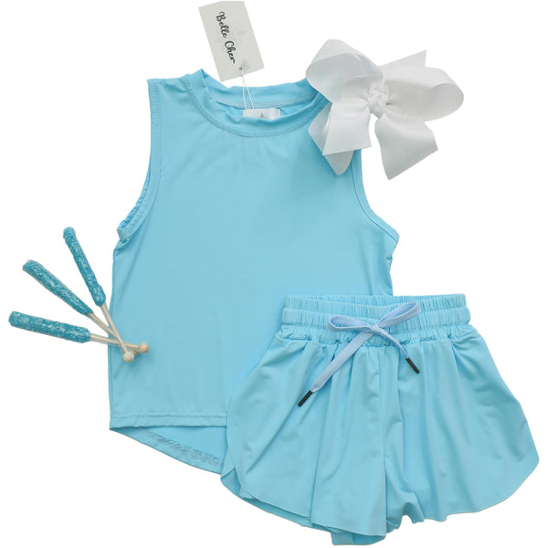 Light Blue High Low Tank