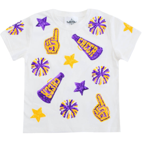 Purple And Yellow Cheer Shirt