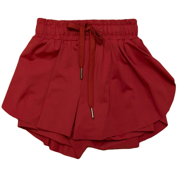 Maroon Butterfly Shorts