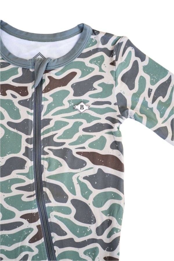 Baby Zip Up- Retro Duck Camo