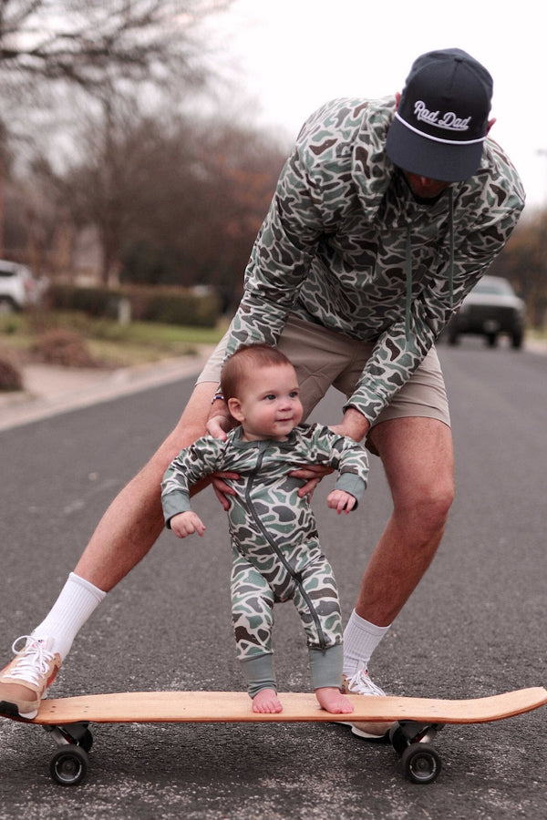 Baby Zip Up- Retro Duck Camo