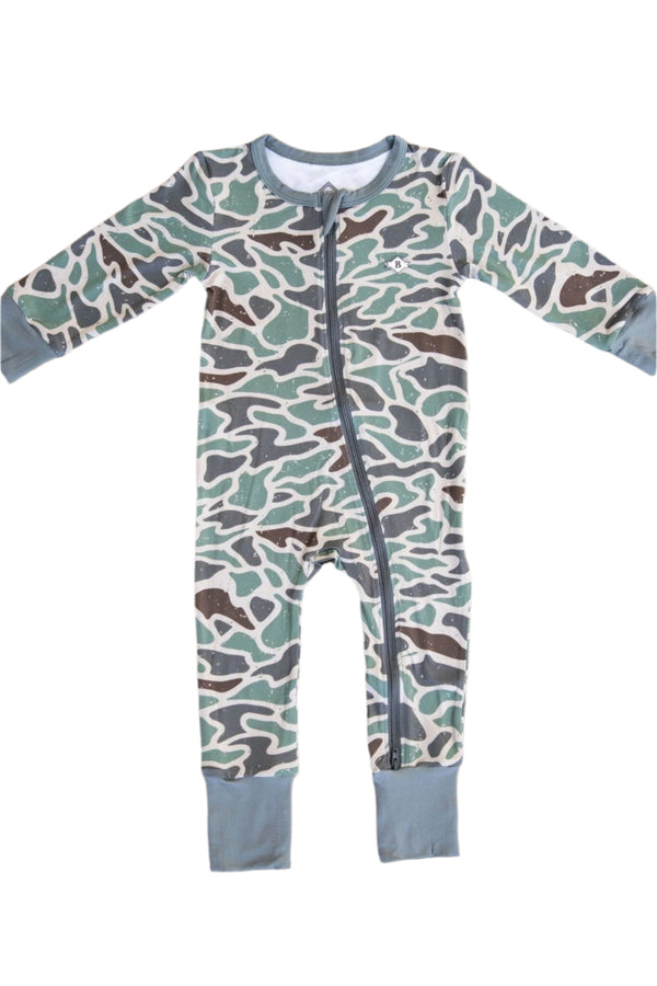 Baby Zip Up- Retro Duck Camo