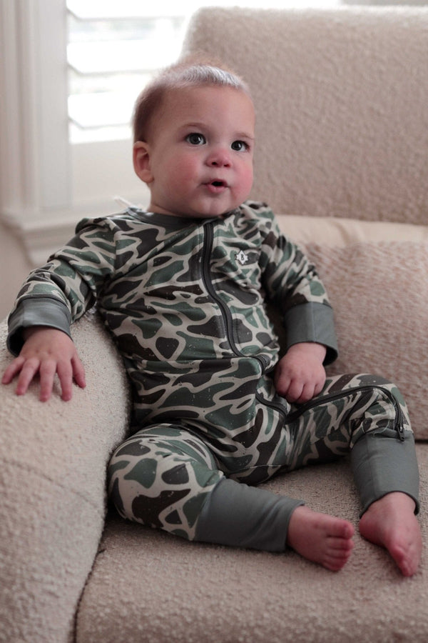 Baby Zip Up- Retro Duck Camo