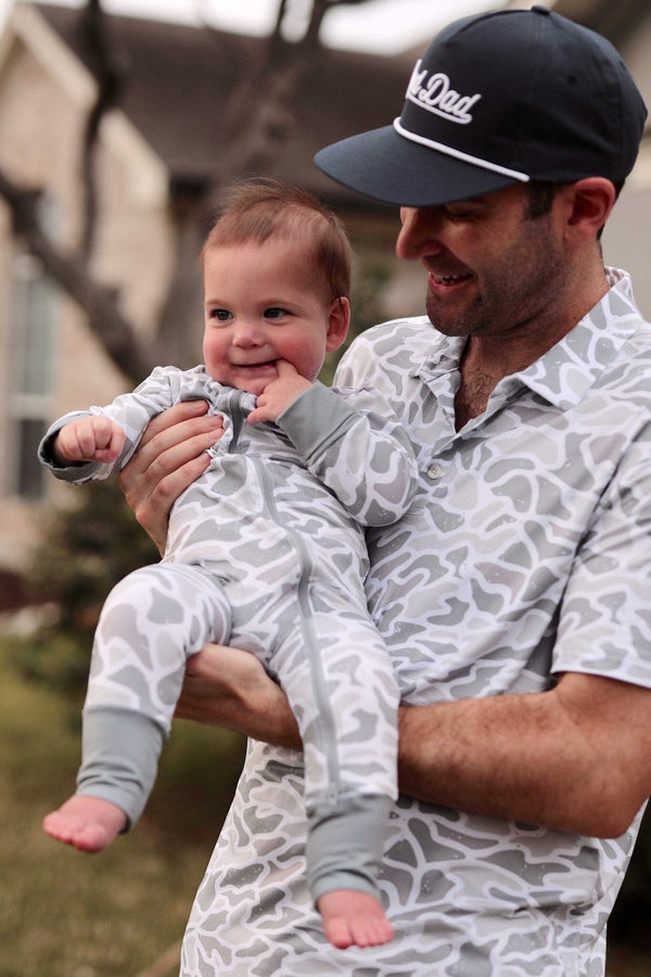 Baby Zip Up- White Camo