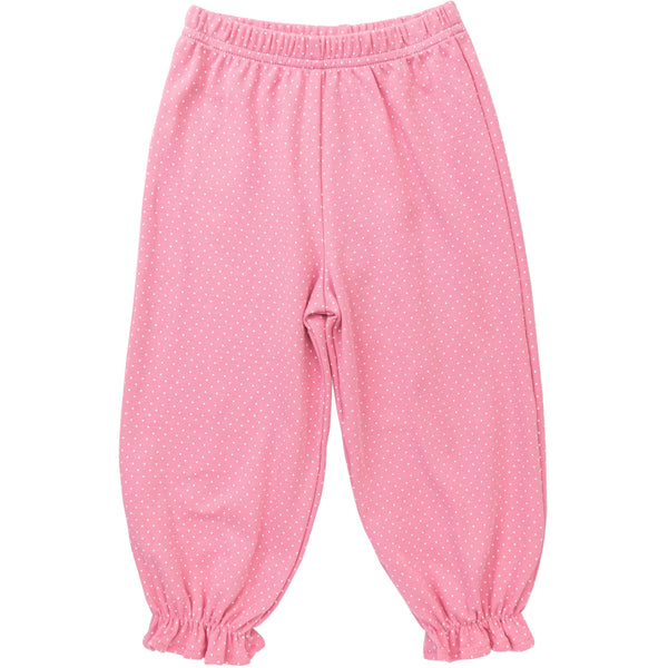 Ruffle Bloomer Pants- Pink Bitty Dots