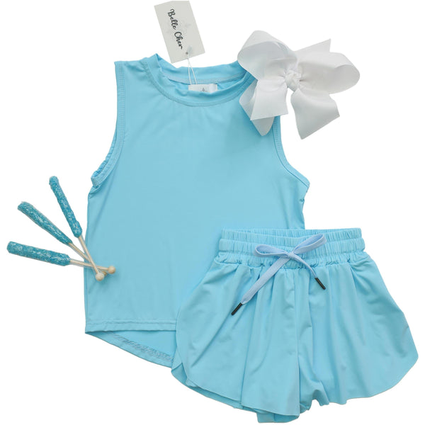 Light Blue Butterfly Shorts