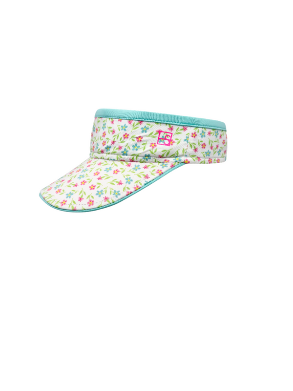 Vacay Visor- Petal Pop Floral, Totally Turquoise