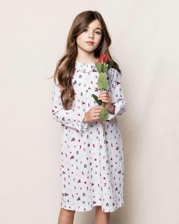 Twill Scarlett Nightgown- Winter Nostalgia