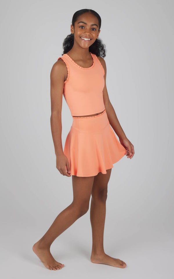 Edge Top w/ Skort Set- Fusion Coral