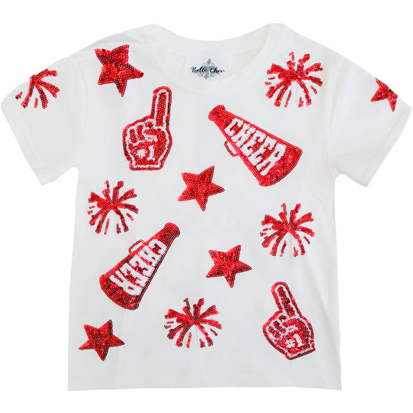 Red And White Cheer Shirt