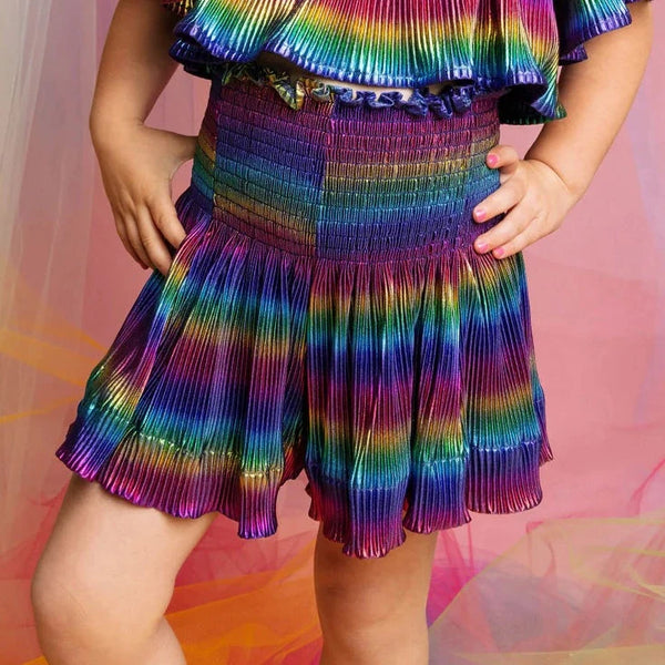 Rainbow Pleat Swing Shorts