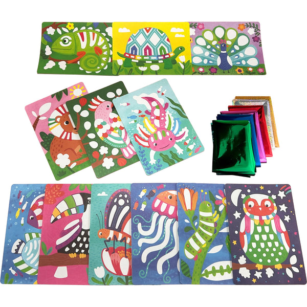 Foil-tastic Foil Art & Coloring Set - Awesome Animals