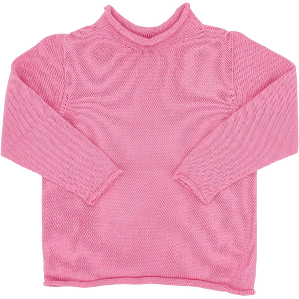 Jersey Rollneck Sweater- Fuschia