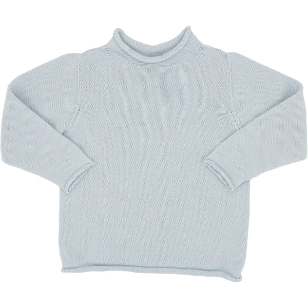 Jersey Rollneck Sweater- Blue