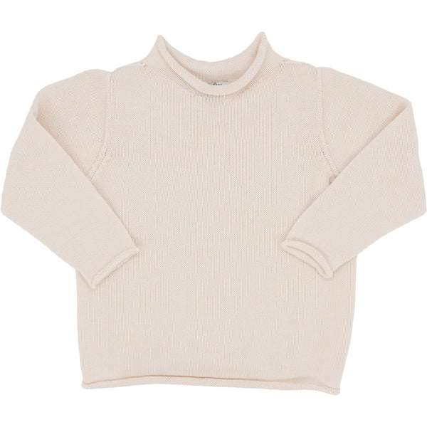 Jersey Rollneck Sweater- Natural