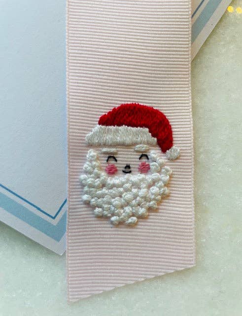 Santa Claus Bow: Pale Pink / Medium