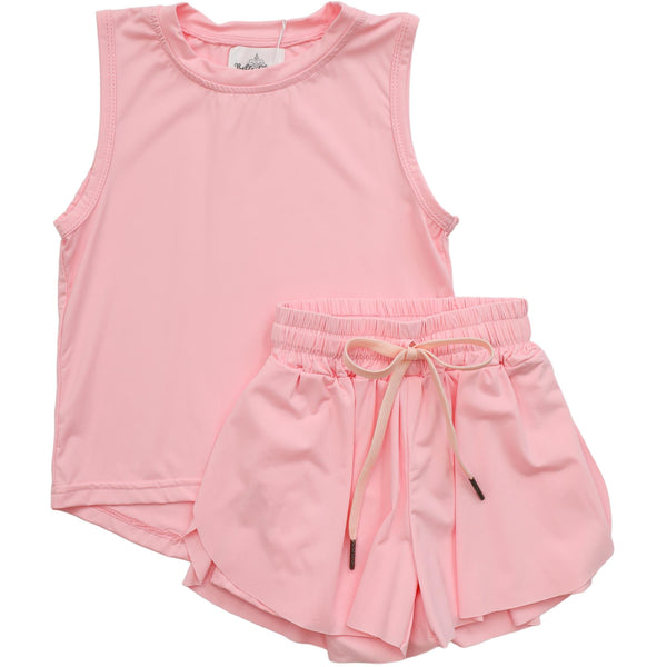 Light Pink Butterfly Shorts