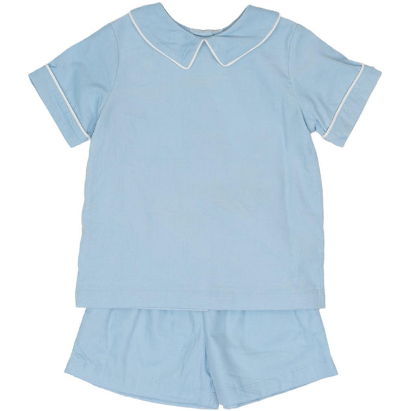 Crawford- Blue Cord Short Set