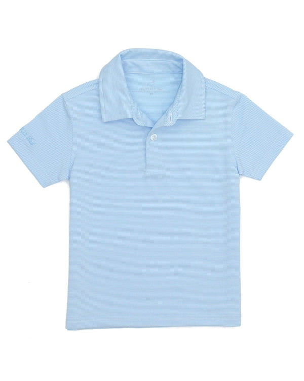 Gulfport Polo- Powder Blue Stripe