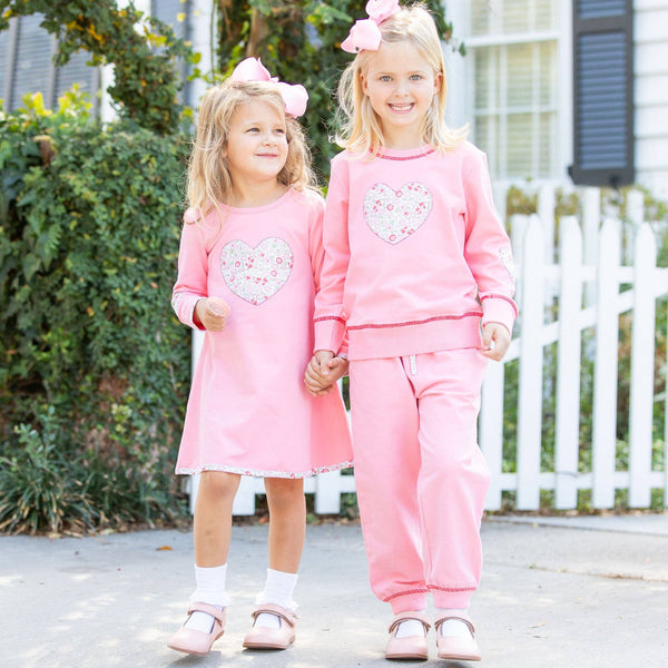 Sweatshirt Dress- Hearts