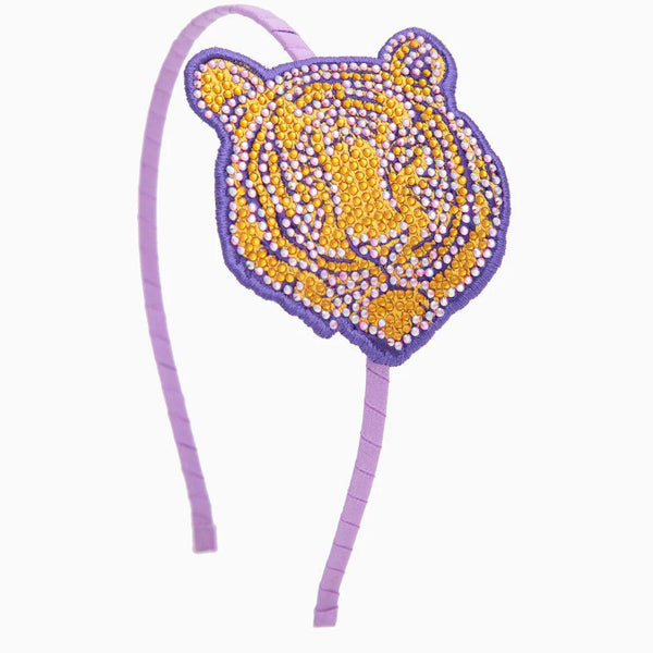 Rhinestone Headband- Tiger Face