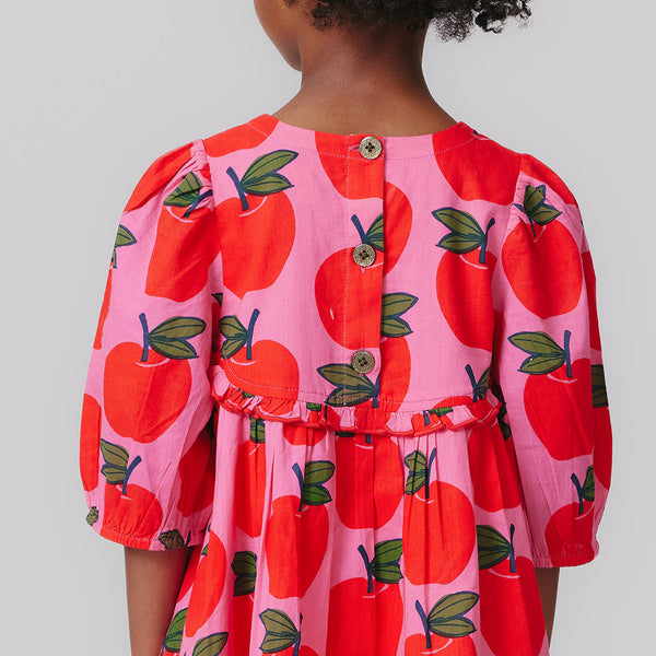 Rowan Dress- Pink Apples