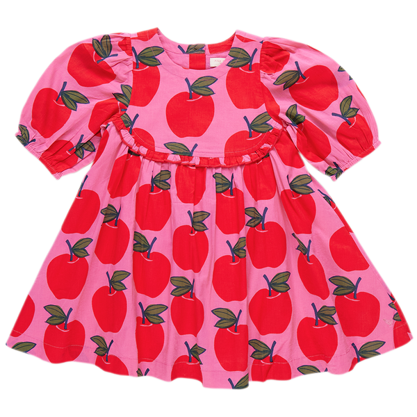 Rowan Dress- Pink Apples