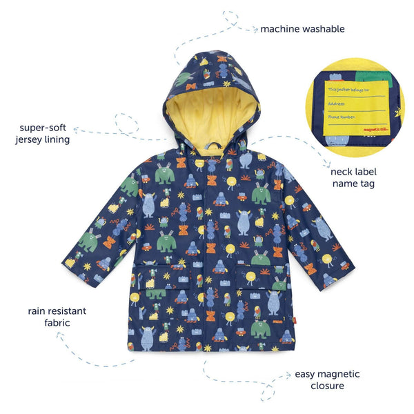 Kooky Monsters Magnetic Raincoat