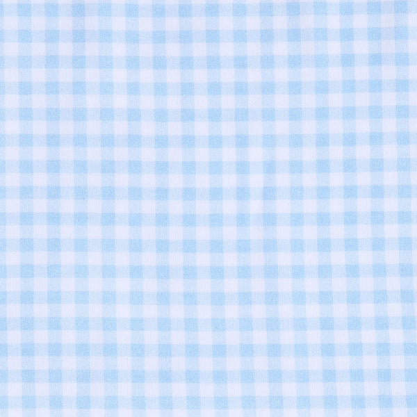 Mini Checks Collared Bubble- Blue